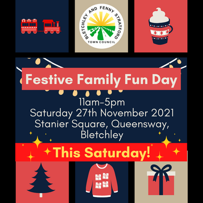 Image of Festive Family Fun Day 2021 Poster this Saturday