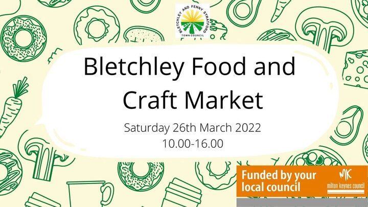 Image of Bletchley Food and Craft Market Poster March 2022