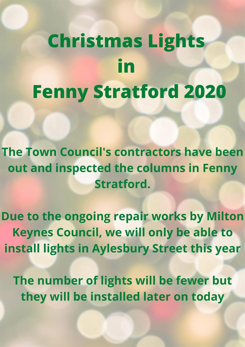 Image update of Christmas Lights in Fenny Stratford 2020