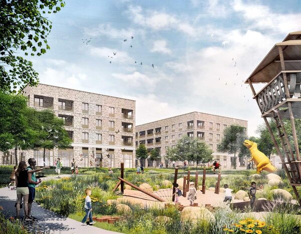 Image of an artists impression of a housing redevelopment