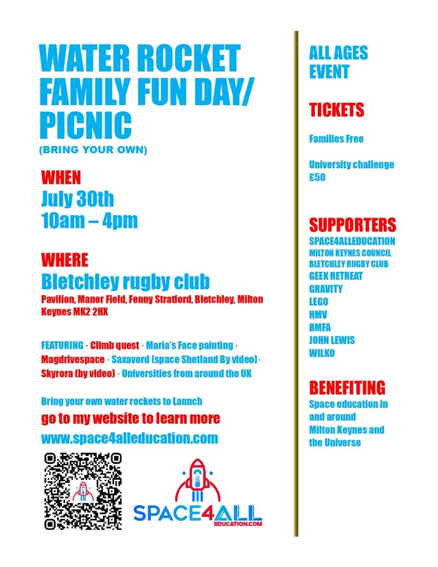 Image of Water Rocket Family Day 2022 Poster