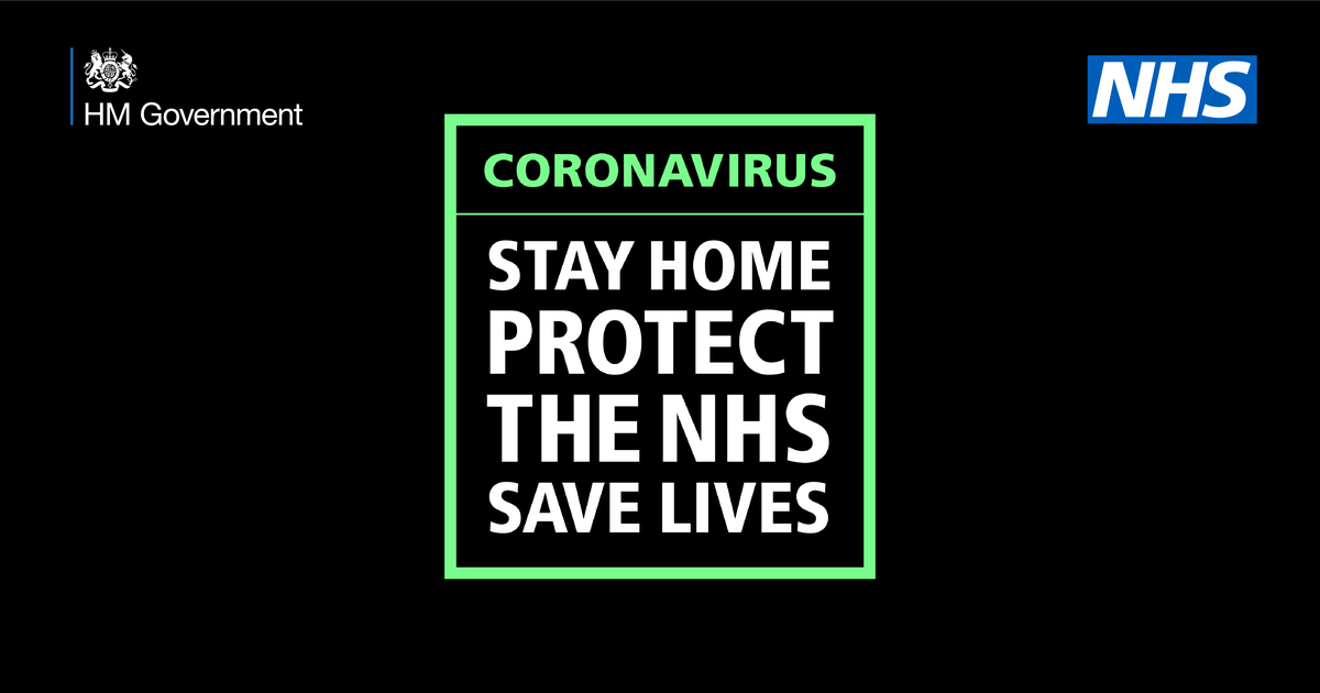 Image of NHS stay at home poster March 2020
