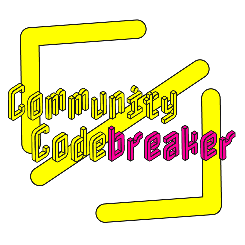 Image of Community Codebreaker neon text