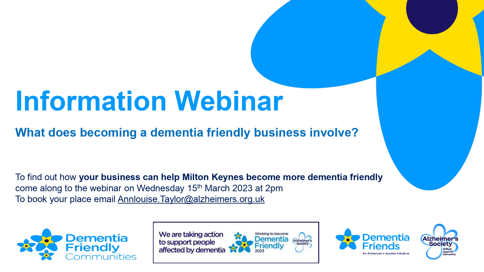 Image of Dementia Friends Information Webinar poster
