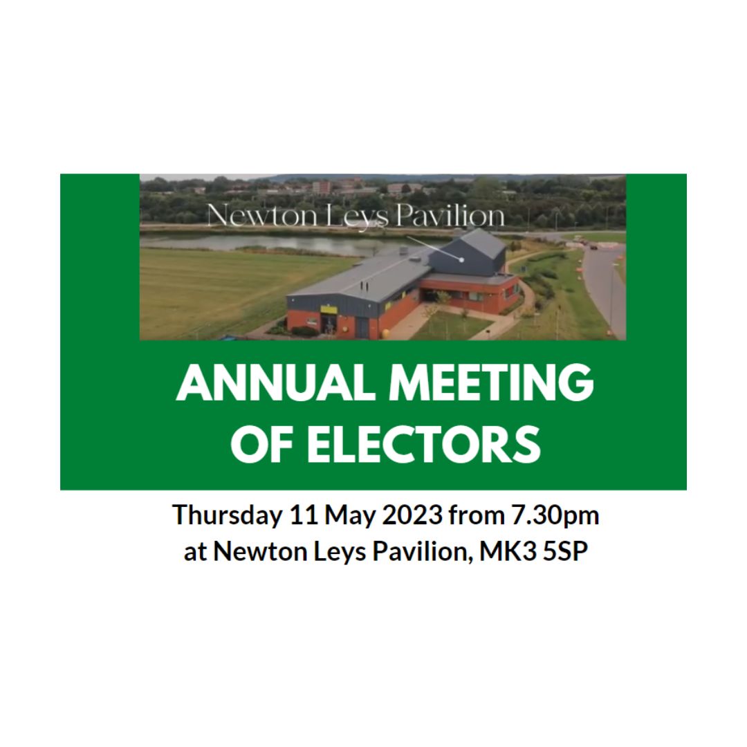 Image of Annual Meeting of Electors with image of Newton Leys Pavilion