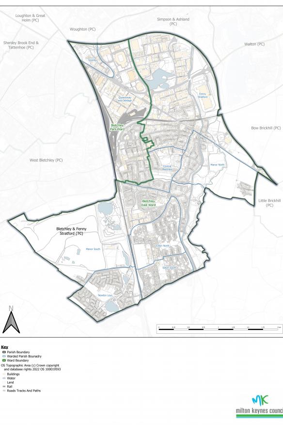 Image of Bletchley and Fenny Stratford Town Council boundary area
