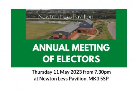 Image of Annual Meeting of Electors with image of Newton Leys Pavilion
