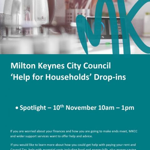 Image of Help for Household Drop In Session Poster